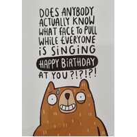 Birthday Face Greeting Card