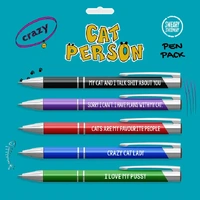 Crazy Cat Person Pen Pack (5)